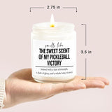 Funny Pickleball Gift Set - Scented Candle & Cosmetic Bag - Pickleball Gifts For Women, Men, Players, Coaches - Gag Gift For Birthday, Christmas, Stocking Stuffers, Pickleball Enthusiasts