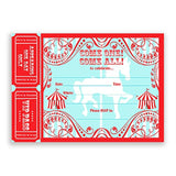 Carousel Large Invitations Ar - Carnival Invitations - Circus Invitations - 10 Invitations 10 Envelopes
