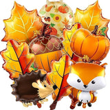 22 Pcs Fall Balloons Maple Leaves Balloons Autumn Theme Decorations With Maple Leaves Pumpkin Foil Balloons For Fall Theme Wedding Bridal Baby Shower Boys Girls Birthday Thanksging Day Party Decoration