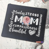 Mom Mother Beutiful Fearless Compassionate Lovely Mouse Mat Mama Mommy Mousemat Christmas Birthday Mother Day Birthday Gifts For Moms Grandma Mouse Pad 9.5 Inches