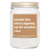 You Nique Designs Smells Like Another Race Candle, Gifts For Runners - 8Oz Candles For Running Lovers - Track And Field, Marathon Runner Gifts Women, Men - Running Present (Lavender & Vanilla)