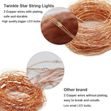 99FT 300 LED Battery Operated Fairy String Lights with Remote Control Warm White Copper Wire Lights Waterproof 8 Lighting Modes for Outdoor Christmas Wedding Party Garden Decor
