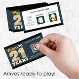 Big Dot of Happiness Cheers and Beers to 21 Years - 21st Birthday Party Game Scratch Off Cards - 22 Count
