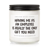 Funny Boss Gifts For Women, Men - 9Oz Lavender Scented Soy Wax Candle - Best Bosses Gifts For Boss Lady, Female, Male, Manager, Appreciation, Birthday, Boss'S Day, Christmas