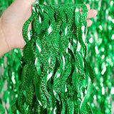 3PCS Green Foil Backdrop Curtains, 3.3x6.6ft for Birthday, Christmas & Graduation Party Decor