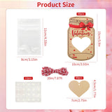48Pcs Valentines Cards For Kids Mason Jar Happy Valentines Day Cards Candy Holder Card Bulk Valentine Candy Bag Jar Valentine'S Day Paper Jar For Classroom Exchange Party Favors(Candy Not Included)