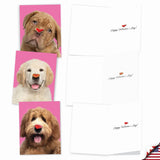- 20 Assorted Boxed Valentine'S Day Note Cards With Envelopes (4 X 5.12 Inch) - Heart Dogs Am9161Vdg-B2X10