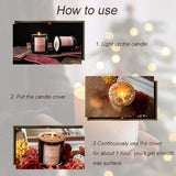 Candle Toppers Jar Candle Accessories Shades Sleeves For Jar Candles, Prefect Gift For Halloween Thanksgiving Christmas Candle Lover(Golden Antique Butterfly Patterns)