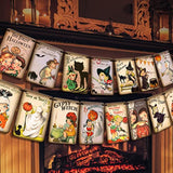 Johanna Parker Vintage Halloween Banner Trick or Treat Garland for Retro Party Decorations