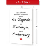 Funny Wedding Anniversary Card For Husband Wife Couples Fiancee Fiance Boyfriend Girlfriend, Happy Anniversary Card For Wen Women Him Her Partners, 1 Year 5Th 10Th 20Th 40Th 50Th 60Th Anniversary Cards