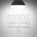 4 Pack BR40 LED Flood Light Bulbs 17W 100W Equivalent 5000K Daylight Dimmable E26 Base