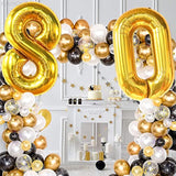 , Giant Gold 80Th Birthday Balloons - 40 Inch | 80Th Birthday Decorations For Women & Men | 80Th Balloons For 80Th Birthday Decorations & Happy Anniversary Decorations | 80 Number Balloon