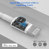 MFi Certified iPhone Charger 2 Pack 6FT Lightning Cable with USB Wall Charger Adapter for iPhone iPad
