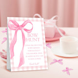 Pink Bow Baby Shower Decorations, Girl'S Baby Shower With 50Pcs Pink Bow Cards Kids' Party, Birthday Party Decorations, Party Favor & Decorations