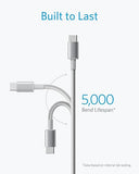 2 Pack USB C to USB C Fast Charging Cable 60W 6FT Type C Charger for iPhone 17 iPad Silver