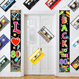 70S 80S Party Decoration 90S 80S Banner I Love 1980S Backdrops Back To The 1980S 1970S Hanging Porch Signs For Wall Door Decor Hip Hop Rock Neon Disco 90S Birthday Party Supplies(80 Years)