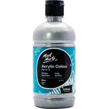 Silver Acrylic Paint Set 16.9Oz (500Ml), Perfect For Canvas, Wood, Fabric, Leather, Cardboard, Paper, Mdf And Crafts