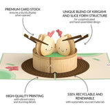 Everyday Pop-Up Card For Her, Him, Girls, Boys - 3D Love Greeting Cards - Dim Sum - 5" X 7" - Blank Note Card & Envelope Included