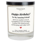 Happy Birthday Candle – Women Birthday Gifts, Friendship & Best Friend Birthday Gifts For Women – Eco-Friendly Soy Wax, Premium Gift Box, Hand Poured Usa, 13.5Oz, Lavender Citrus