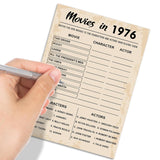 50Th Birthday Party Games, Movie In 1976 Games, Birthday Party Supplies For Adults, Fun 1976S Party Game?Pack Of 30 Cards