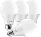 A19 LED Light Bulbs 4 Pack 75W Equivalent 1100 Lumens 2700K Warm White Dimmable E26 Energy Star