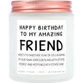Happy Birthday Gifts For Friends & Besties - Funny & Lavender Candle Gift For Mom, Christmas & Mothers Day