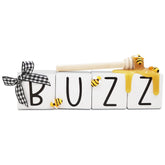 Bee Tiered Tray Decor Buzz Mini Wood Blocks With Faux Honey Spring Summer Farmhouse Kitchen Display Bee Lovers Gift