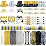 96Pcs New Year Eve 2026 Party Supplies Hats Glasses Necklaces Blowouts for 24 Guests