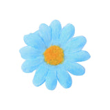 100Pcs Artificial Gerbera Flower Artificial Daisy Flowers Heads For Party Wedding And Diy Crafts(Light Blue)