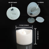 12 Pcs Flameless Led Tea Lights Candles Battery Operated Fake Flickering Electric Small Votive Candles Tealights For Wedding Party Decorations Home Décor, Cream White Shell, Amber Yellow Glow
