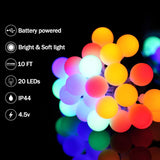 Globe String Lights, 10 Ft 20 Led Fairy Lights, Mini Globe Lights For Indoor Outdoor Bedroom Birthday Party Wedding Gard