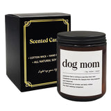 Dog Mom Gifts For Women, Gifts For Dog Moms, Dog Lovers Owners Gifts For Women, Dog Candle, Dog Mom Definition Scented Candles