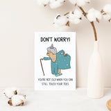 Rude Birthday Card Friendship Card For Woman, Funny Getting Older Card For Friends Bestie Family Wife, Gag 50Th 60Th 70Th 80Th 90Th Birthday Gift Mom Grandma, Happy Birthday Card Old Age Women