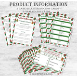 Christmas Friendly Feud Quiz Game 12 Questions & Final Round Cards