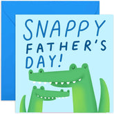 Old English Co. Snappy Father'S Day Card For Dad - Fun Crocodile Father'S Day Card For Daddy From Son Or Daughter - Father'S Day Card From Young Children | Blank Inside With Envelope