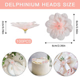 100Pcs Fake Flowers Bulk 2.3" Pink Delphinium Flowers Silk Flower Heads Mini Artificial Flowers For Crafts Diy Wedding Corsage Cake Garland Decor(Light Pink)