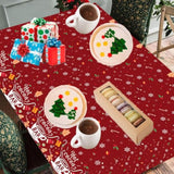 Hot Cocoa Bar Tablecloth 3 Pack Disposable Christmas Table Cloth Rectangle For Christmas Party Winter Wonderland Birthday Baby Shower It'S Cold Outside New Year Party Decorations (Red)