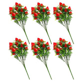 Realistic Faux Strawberry Bouquet Artificial Strawberry Plants For Home Decor Wedding Party Floral Picks Lifelike Centerpieces 10.62X8.26 Inches