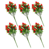Realistic Faux Strawberry Bouquet Artificial Strawberry Plants For Home Decor Wedding Party Floral Picks Lifelike Centerpieces 10.62X8.26 Inches