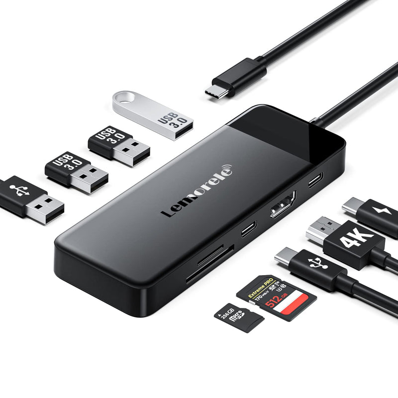 9-In-1 Usb C Hub Multiport Adapter, Usb C Dongle With 4K Hdmi For Macbook Pro