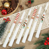 2 Pack Christmas Taper Candles, 10 Inch Unscented Candlesticks With Santa Claus Design For Table Centerpiece, Fireplace Mantel, Advent Wreath, Winter Wedding And Festive Home Decor