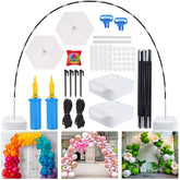 Adjustable 10×9ft Balloon Arch Stand — Party Frame with Base & Pumps
