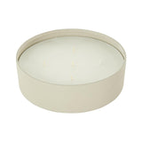 Deco 79 Metal Decorative Candle Pink Blush & Poppy Scented Textured 59oz 5 Wick Aromatherapy Candle with White Wax, Wax Aromatherapy Candle 9" x 9" x 3", Cream