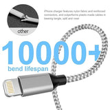 6 Pack Apple MFi Certified iPhone Charger Lightning Cable 3FT 6FT 10FT Fast Charging Cord for iPhone 14 13 12 11 iPad