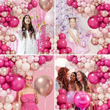 152Pcs Pink Balloon Arch Garland Kit With Pastel Pink Hot Pink Pastel