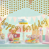 Gold Birthday Decorations, Gold Glitter Happy Birthday Banner And Gold