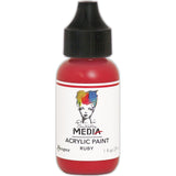 Ranger MDQ54078 Dina Wakley Media Heavy Body Acrylic Paint 1ozRuby, Ruby