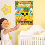 Hawaiian Party Game: Luau Summer Tropical Pin The Sunglasses On Pineapple And Coconut On Palm Tree With 24 Pcs Stickers For Tiki Summer Beach Hawaii Luau Party Supplies