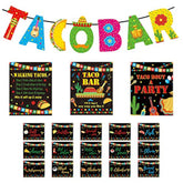 Taco Bar Decoration Kit Mexican Fiesta Party Decorations Taco Bar Banner Sign For Fifth Of May De Mayo Fiesta Mexican Theme Party Bachelorette Bridal Shower Favors Supplies, Set Of 22