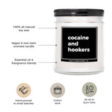 You Nique Designs Cocaine And Hookers Candle 9Oz, Adult Humor White Elephant Gifts Ideas, Funny Gag Gifts For Adults - Surprise For White Elephant Party (Mahogany Teakwood)